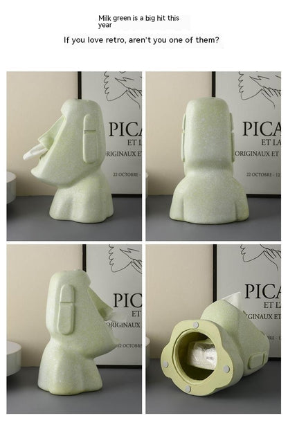Organizer Mouth Tissue Box Decoration